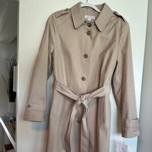 Womans Via Spiga Waterproof Trenchcoat - Size Large